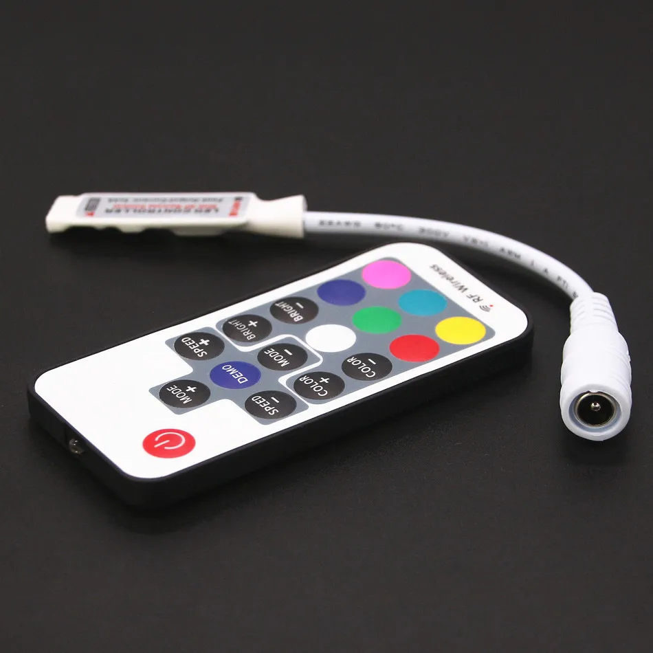 DC 5 V 24 светодиодный RGB Управление мини 17Key RF Беспроводной дистанционного с 4Pin