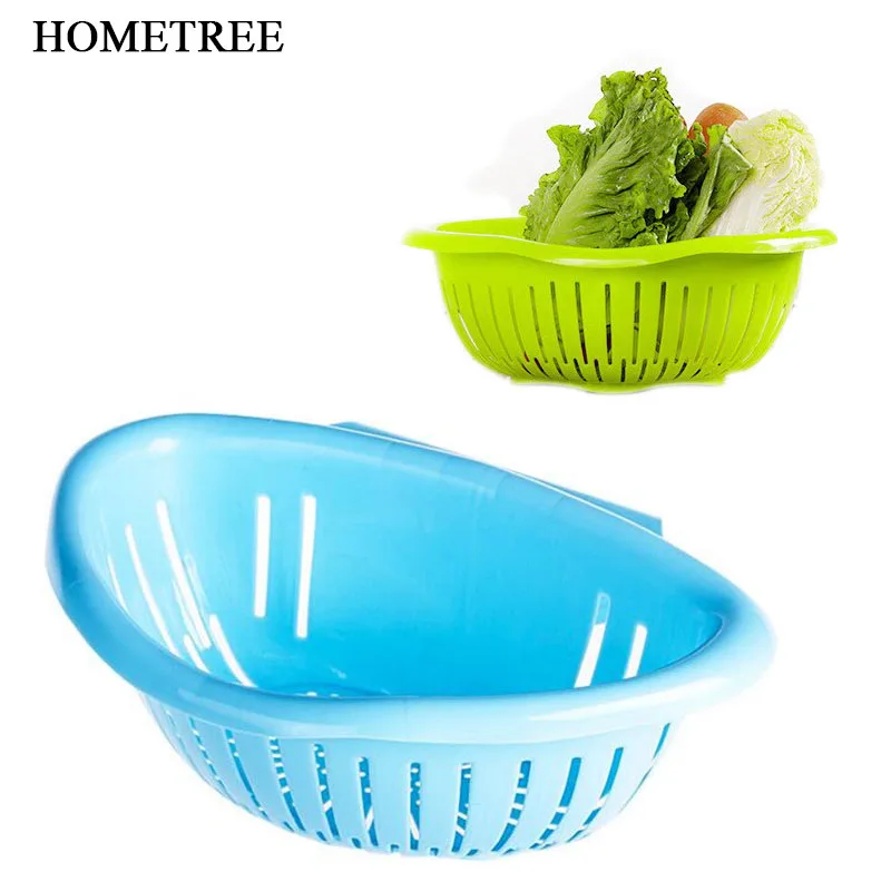 

HOMETREE Creative Life Hanging Kitchen Sink Vegetables Fruit Draining Washing Basket Water Channel Creative Storage Basin H420