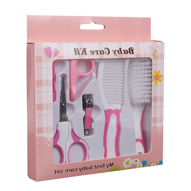 Pink 6Pcs 10 шт./компл. ногтей новорожденных ухода за волосами, уход за волосами, уход за волосами, комплект детский спасательный Портативный термометр кусачки для ногтей Уход за лошадьми кисть инструмент Наборы - Цвет: Pink 6Pcs