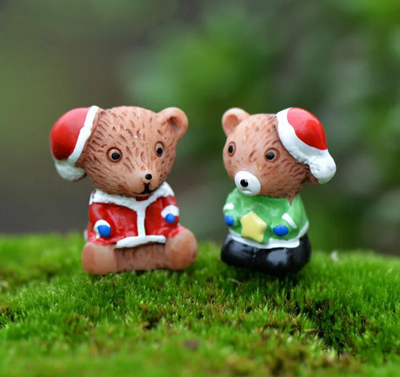 Медведь для рождественской елки украшение миниатюрная фигурка сказочный сад