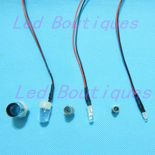 100 красный/синий/зеленый/белый/желтый цвет Предварительно проводной 12 В 3 мм/5 мм/10