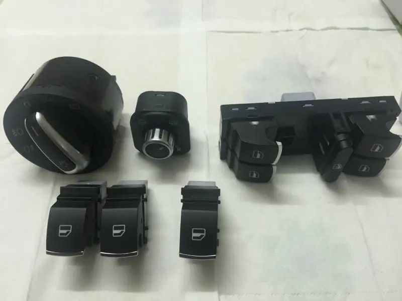 Быстрая доставка хромированный головной светильник переключатель окна зеркала