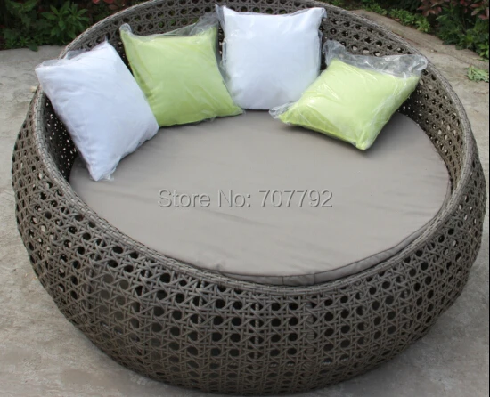 2015 г. Новое поступление уличная мебель круглый диван из ротанга для отдыха|outdoor