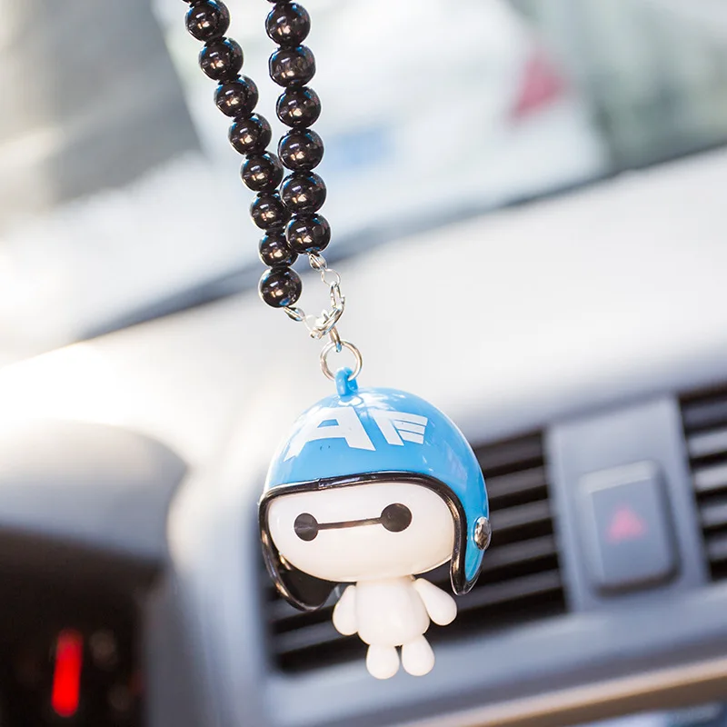 1 Baymax Автомобильная подвеска на зеркало шлем с бисером заднего вида персонализированный автомобильный висячий подарок 1 шт. аксессуары для декорирования машины - Название цвета: 1
