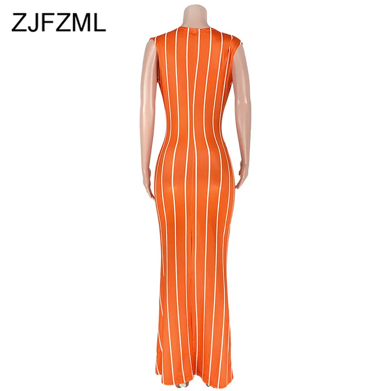 

Striped Print Sexy 2 Piece Matching Set Women Clothes 2021 Strapless Bra Top And Bandage Maxi Dress Two Piece Tracksuit Outfits