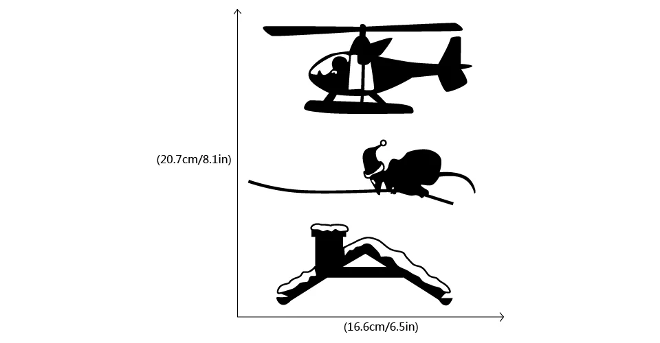 Кг-190 Merry Christmas Mouse Copter светильник Санта Клаус Переключатель стикер Забавный