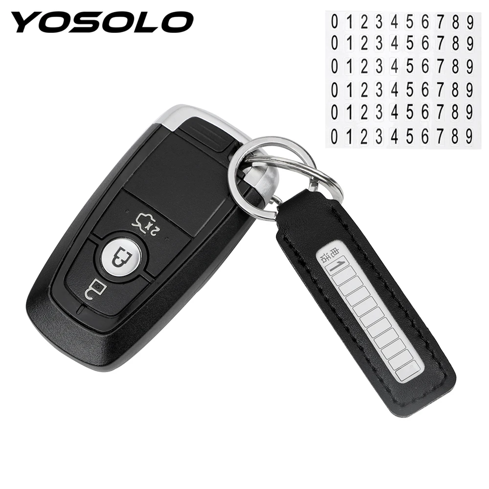 YOSOLO автомобильный брелок с табличкой номером телефона для ключей защитой от