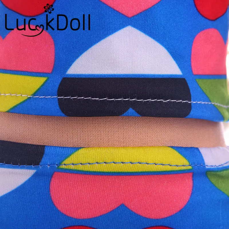 Кроп топы LUCKDOLL с принтом нижнее белье для куклы 43 см или 18 дюймов купальник