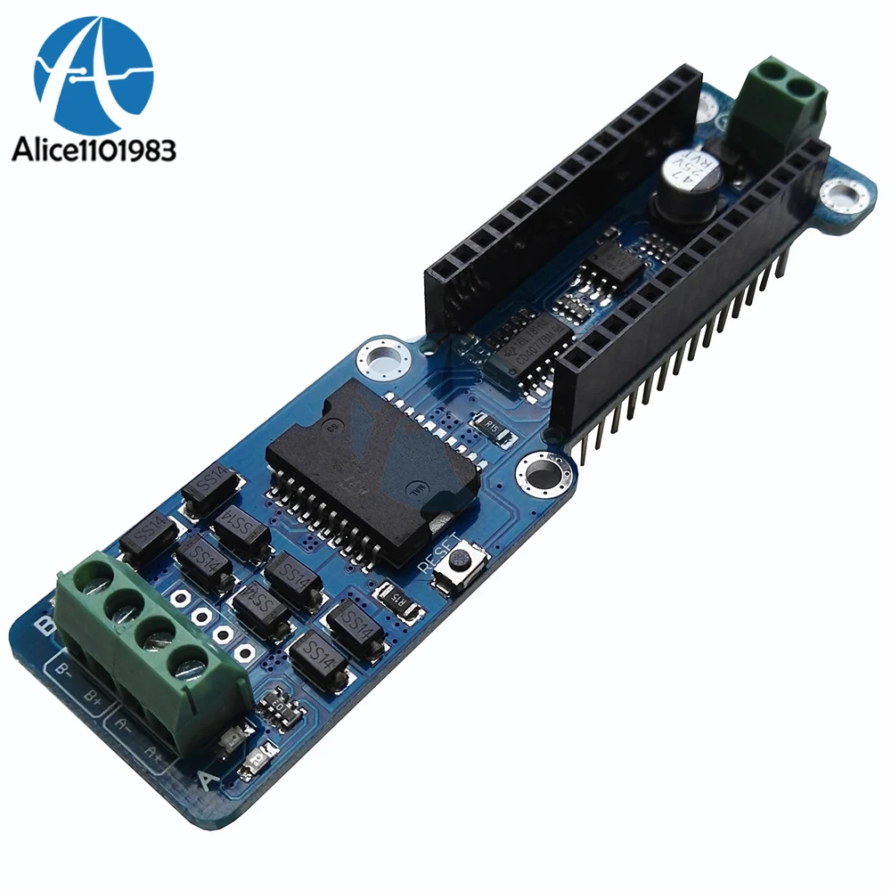 L298P 2A двухканальный DC шаговый двигатель драйвер щит модуль для Arduino Nano 3 0 IDE 5 12 В