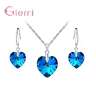 Комплект женский из ожерелья и серёг, из стерлингового серебра 925 пробы