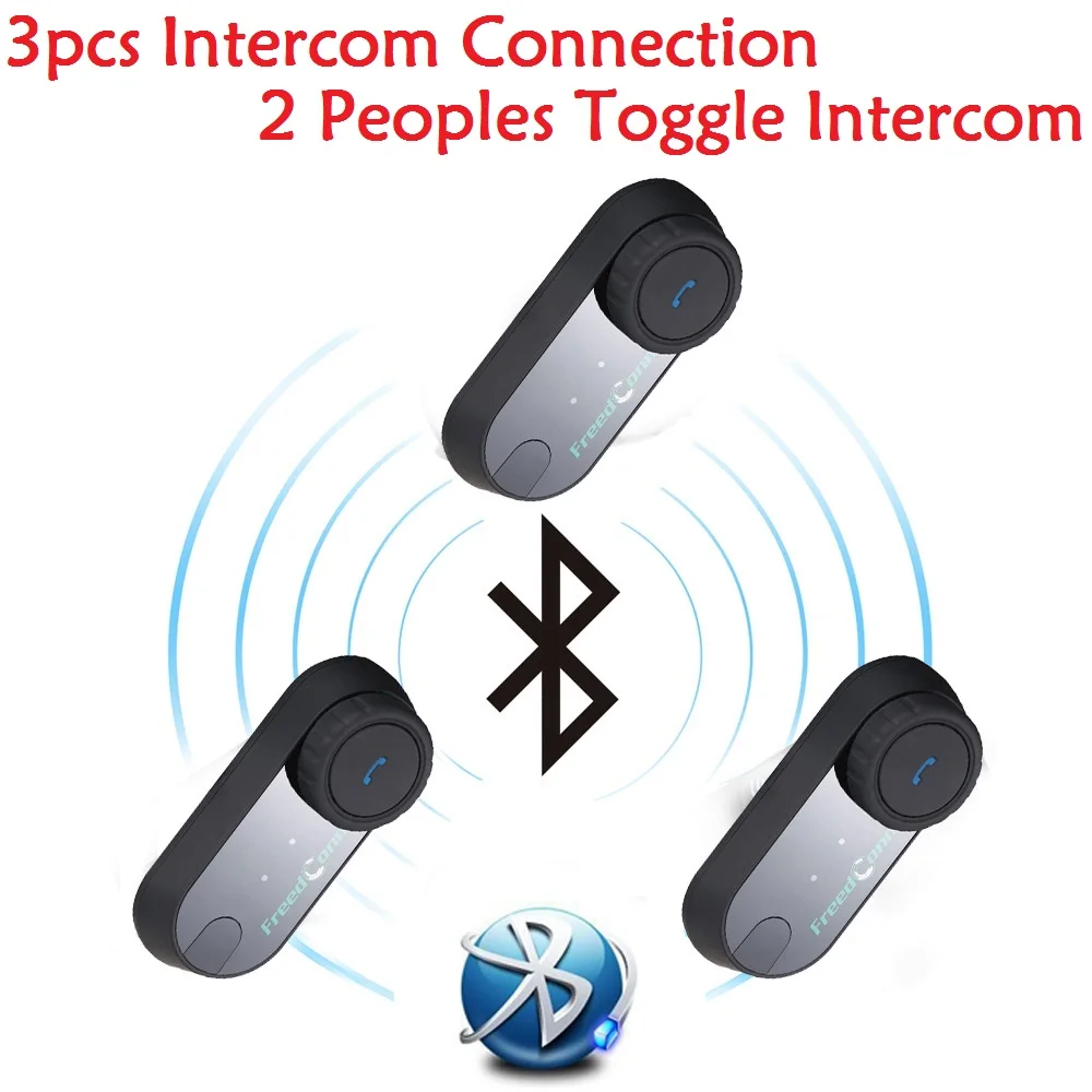 2PCS Freedconn T-COMVB 800M Wireless Bluetooth Interphone Headset Motorcycle Helmet Intercom with Gift Soft | Автомобили и