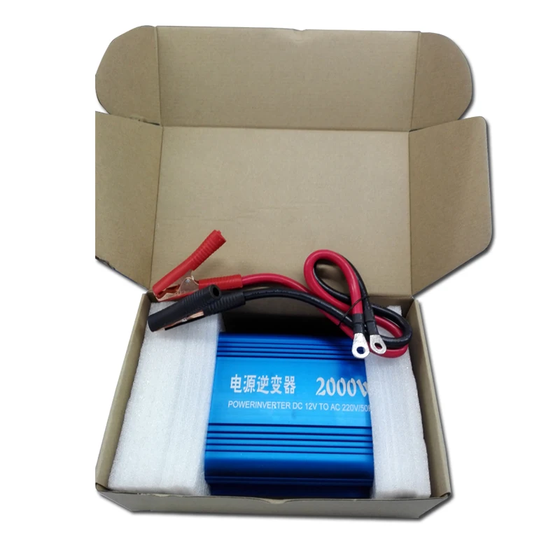 KLW Пиковая Мощность 2000 Вт Изменить Синусоида Инвертор Автомобиля DC 12 В в