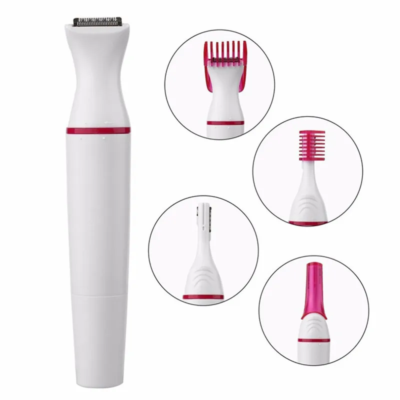 

Pro 5 in 1 Electric Hair Shaver Painless Trimmer For Eyebrow Nose Body Bikini Area Facial Hair Removal Hair Clipper Epilator