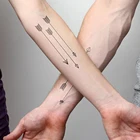 Водостойкие временные тату-наклейки со стрелками для мужчин и женщин, 10 х6 см