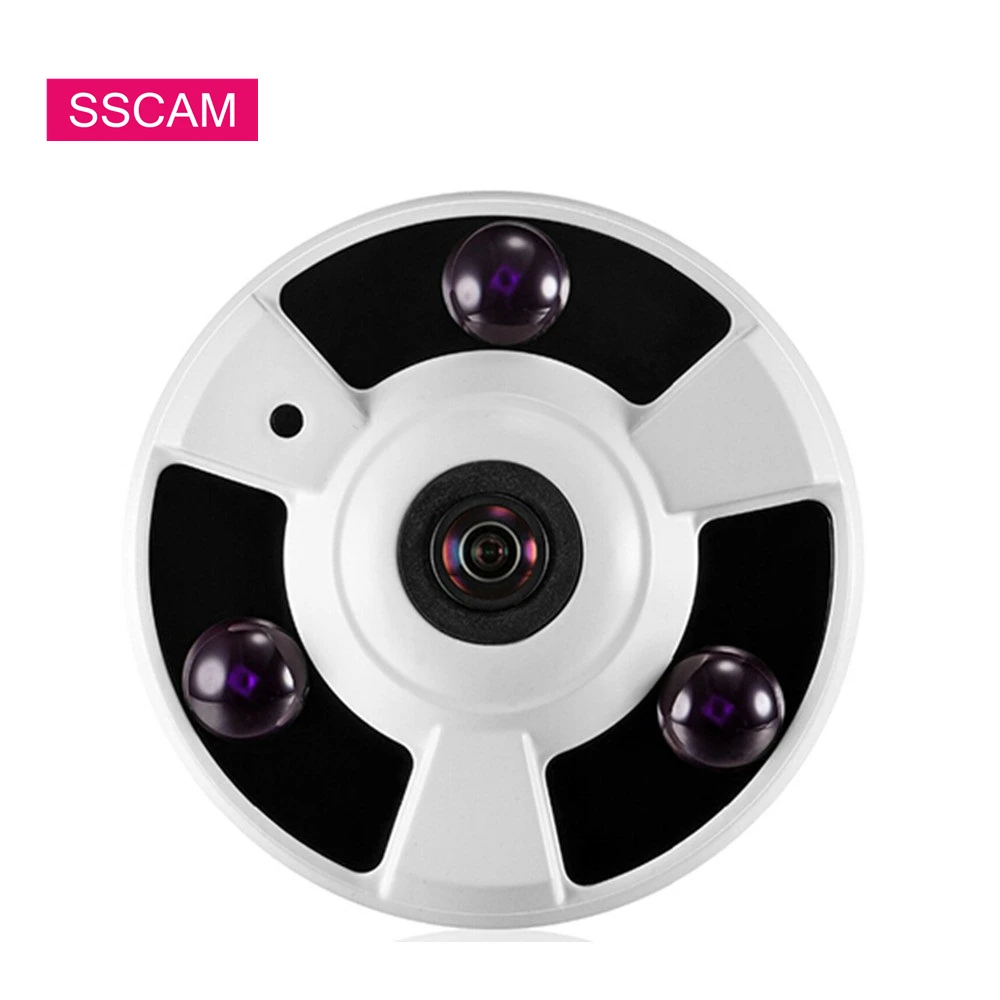 

2MP Fisheye IP CCTV Camera Indoor ONVIF P2P Motion Detection Home Security Surveillance 1.56mm 1.7mm Wide Angle 1080P POE Camera