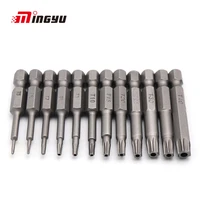 12pcs security torx t5 t40 bit set 14 6 35mm hex shank home repair tools kit electric magnetic screwdriver air bits with hole