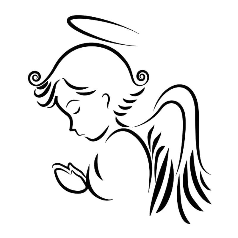 

14cm*16cm Angel Wings Room Car Sticker Car Accessories Vinyl Decal Black