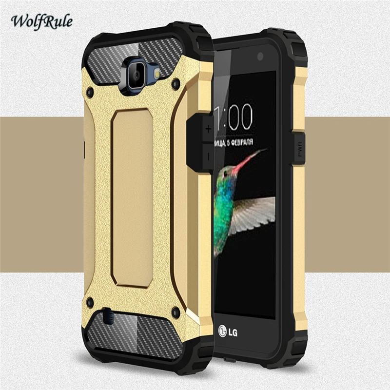 WolfRule For Cover LG K4 Case Anti Knock TPU &amp Plastic Armor Mobile Phone Coque Lte K120E K130E &lt |