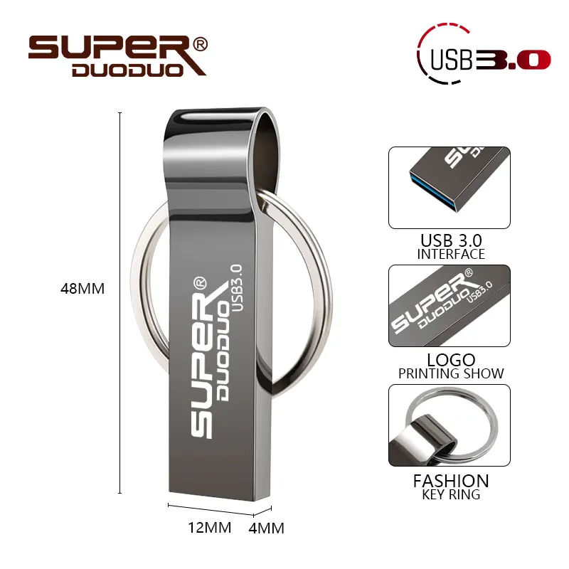 usb флэш-накопитель Высокоскоростной USB 3,0 Флешка 4 ГБ 8 ГБ 16 ГБ 32 ГБ 64 ГБ 128 ГБ флеш-накопитель металлический флеш-накопитель серый на заказ