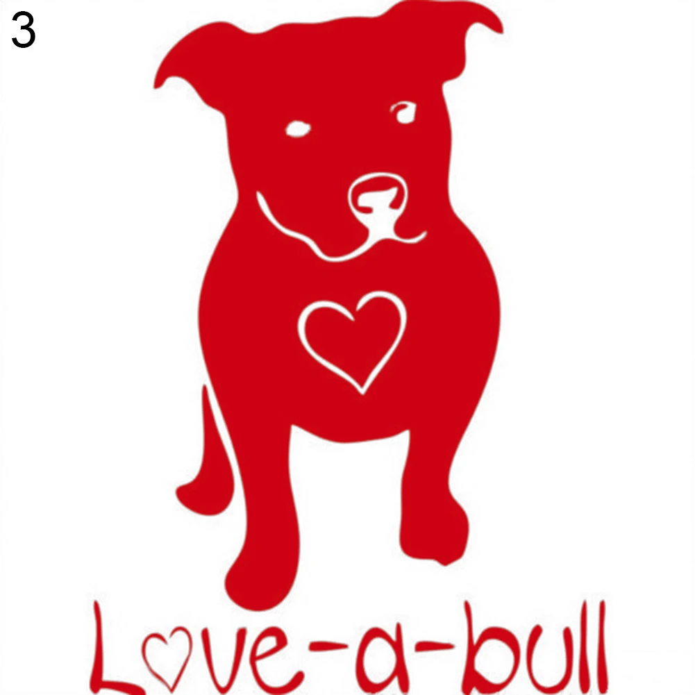 Cute Pitbull Bulldog Pattern Reflective Waterproof Car Sticker Decal DIY Decor | Автомобили и мотоциклы