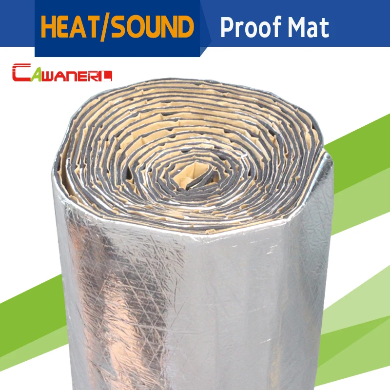 

Cawanerl 1 Roll 10sqm 1000CM x 100CM Car Thermal Heat Shield Sound Proof Insulation Mat Deadener Aluminum Foil Deadening