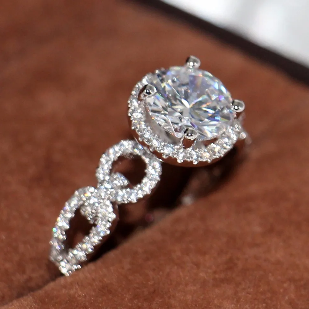 Женское кольцо из белого золота с фианитом 10 карат|wedding band|white goldwedding band ring |