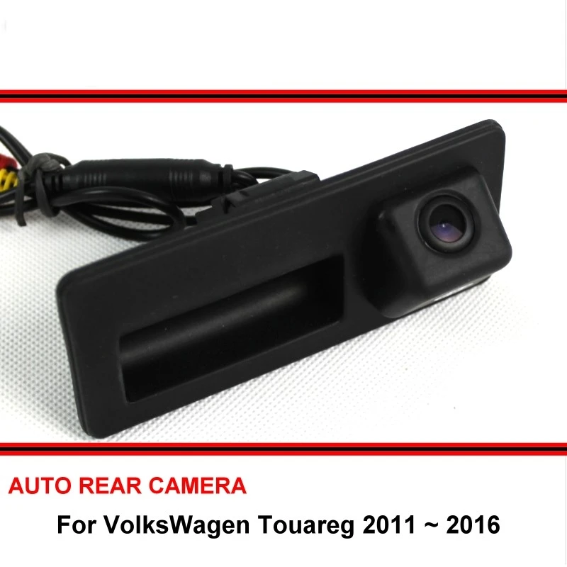 

For VolksWagen Touareg 2011 ~ 2016 Trunk Handle OEM Night Vision HD CCD Reverse Backup Rear View Camera Car Rearview Parking
