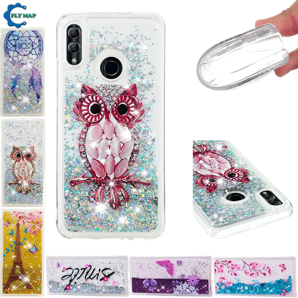 Quicksand Case For Huawei P Smart 2018 2019 Dynamic Liquid Glitter Stars Phone Cover Coque Shell for Psmart FIG LX1 LX2 LA1 |