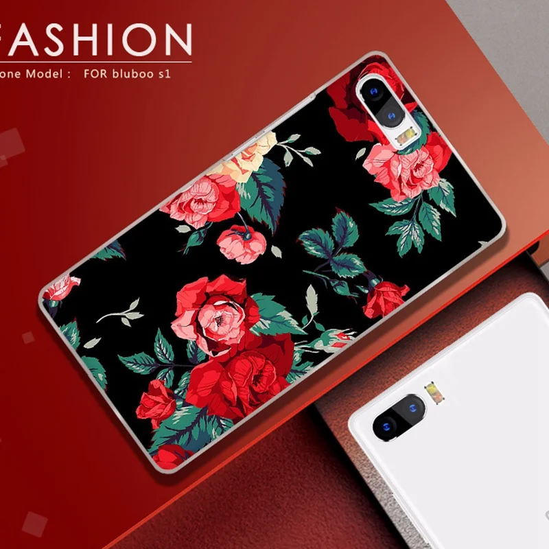 Astubia чехол для bluboo S1 5.5 Кот Цветок Жесткий Пластик s1 Coque Капа |