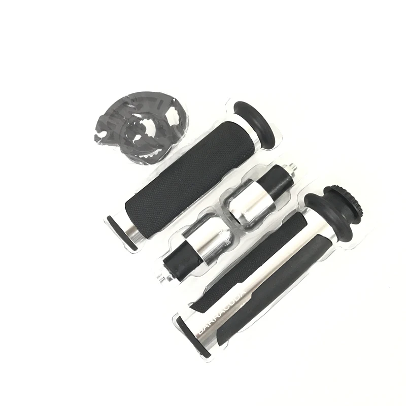 Серебристый BARRACUDA CNC 7/8 ''мотоцикл Ручка Бар крышки/руль ручки Комплект Универсальный 22 мм дорога и гонки мото гоночное сцепление с коробкой - Цвет: Серебристый