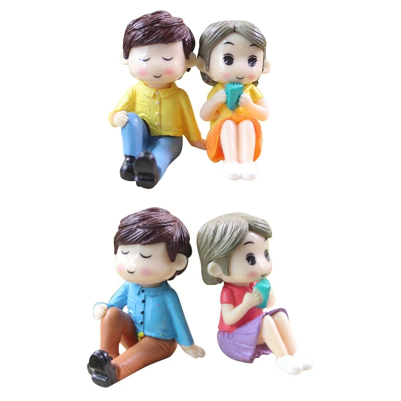 Cake Decoration For Wedding Scene Ornament Couple Doll Propose Marriage Lover Figurines A Pair Sitting | Дом и сад