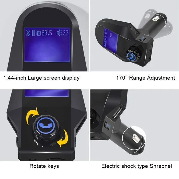 Bluetooth автомобильный комплект громкой связи AUX в MP3 аудио плеер fm передатчик