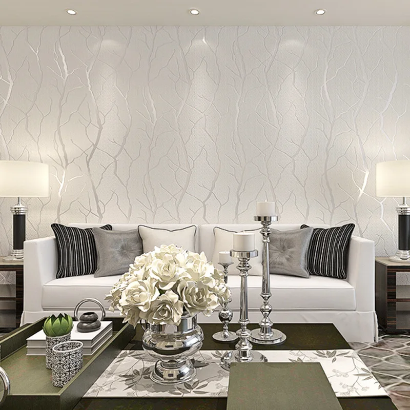 wellyu Modern minimalist thick 3D deerskin cashmere wallpaper living room bedroom sofa background papel de parede | Обустройство дома