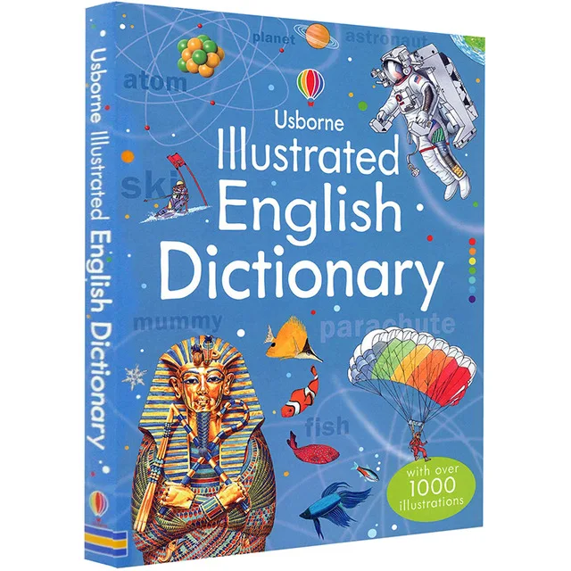 

Usborne Illustrated English Dictionary children learning words book tool with over 1000 illustrations soft cover