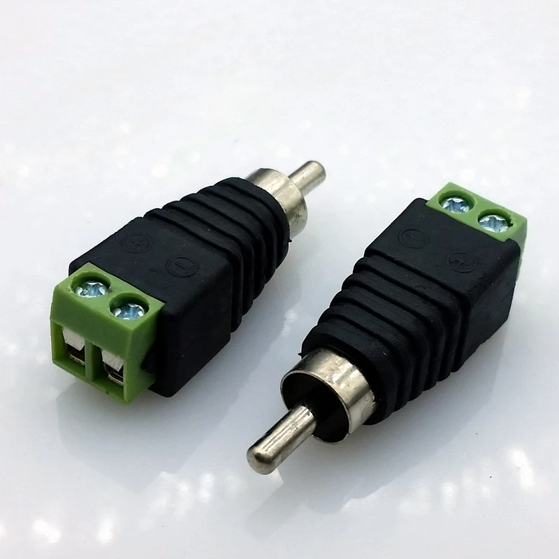 

10pcs Solderless RCA Plug Connector DIY Screw Lock Cable Adapter for audio or video