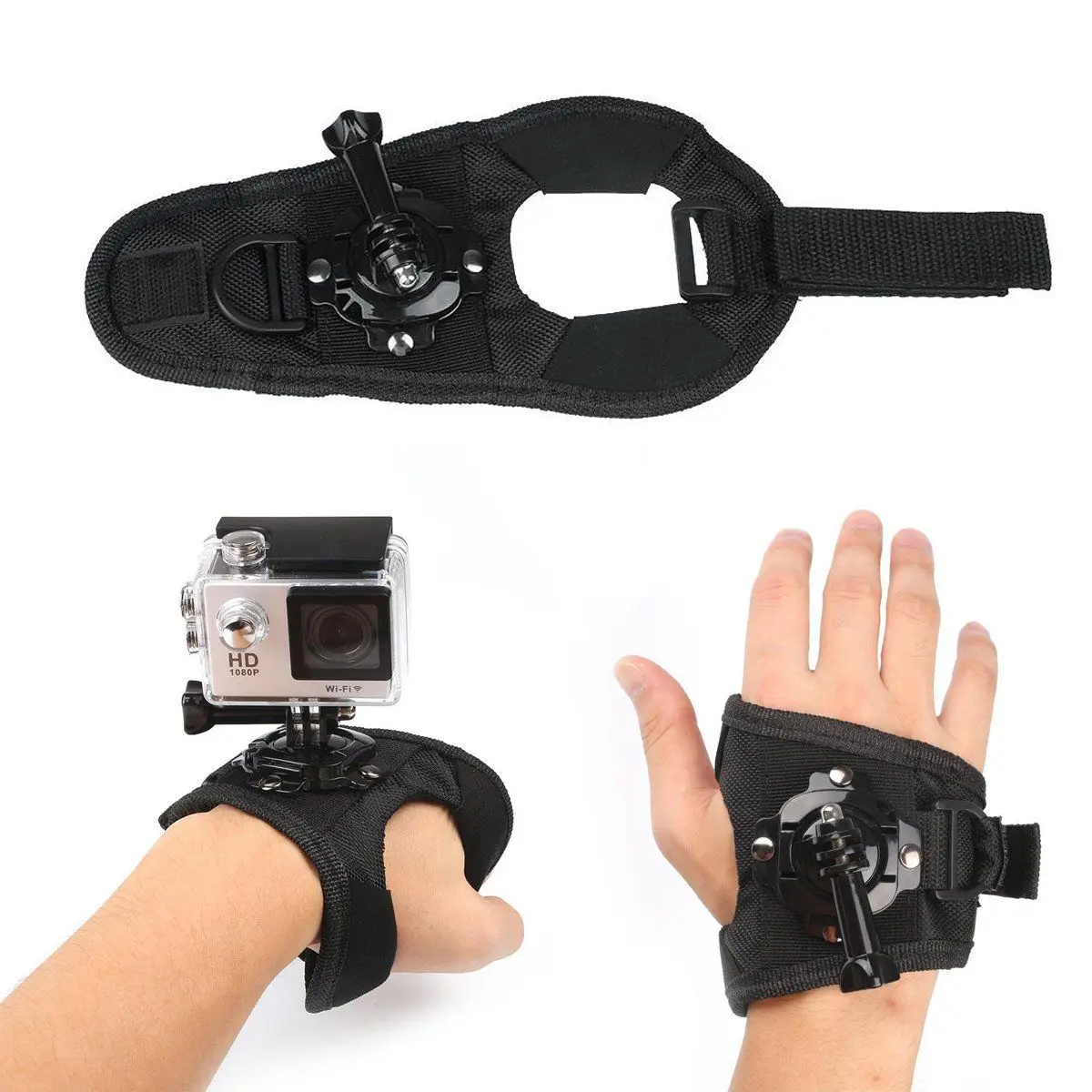 

Camera Wrist Hand Strap Belt Band Mount Holder Riding for GoPro Hero 1 2 3 3+ 4 Camera Black Sports Travel