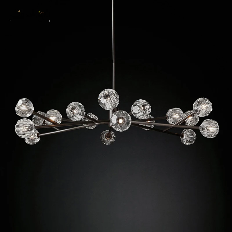 Скандинавские минималистичные хрустальные люстры для гостиной лампы столовой