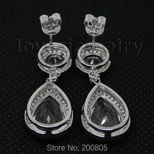 LOVERJEWELRY женские серьги в виде капель с круглым 7 мм Груша 9x14 старинные ювелирные