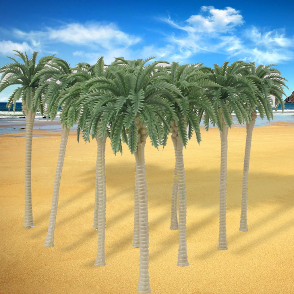 40 pcs Model Coconut Palm Tree Scenery for Train Railway Architecture Building Layout | Игрушки и хобби