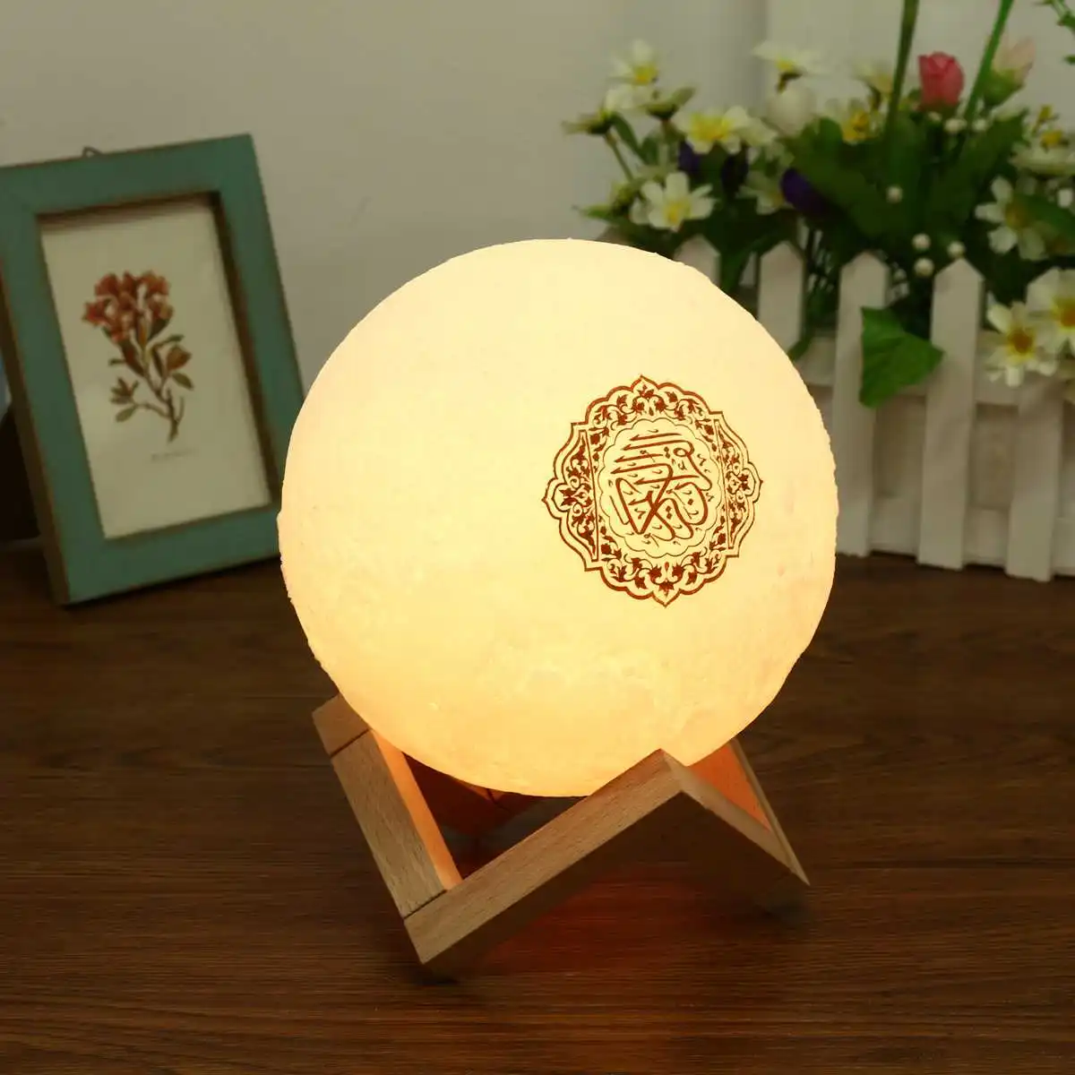 EQUANTU беспроводной Bluetooth quran динамик s красочный пульт дистанционного управления маленький лунный светильник ночник лунный светильник