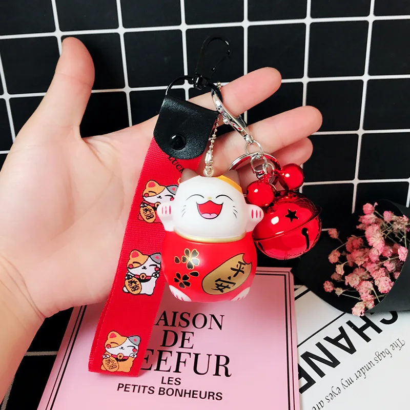 Милый брелок с изображением из мультфильма Lucky Cat колокольчики для автомобиля