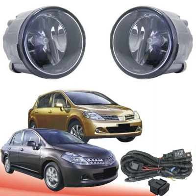 Для Nissan Tiida 2009 ~ 2010 /Livina X-Gear 2012 2014 прозрачные Противотуманные фары для бампера