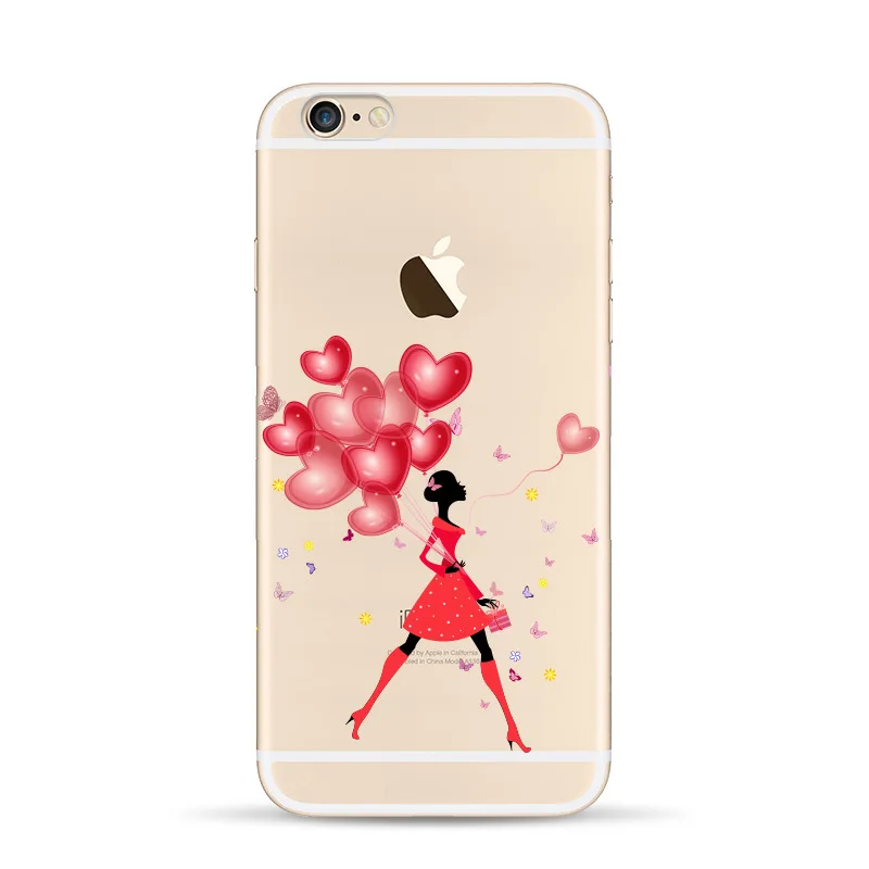 2017 Новый чехол для телефона с рисунком iPhone 4 4S 6 6S 5 5S SE красивой девушки цветочным