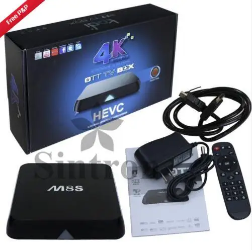 M8S Android TV Box S812 четырехъядерный процессор + Mali 450 Octa Smart с 2 Гб RAM расположенный в