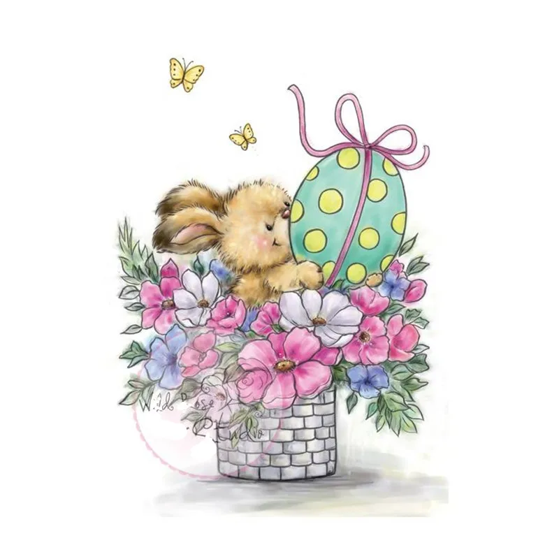 Cute Transparent Clear Silicone Stamps for DIY Scrapbooking Card Making diy photo album Decorative Rabbit | Канцтовары для офиса и