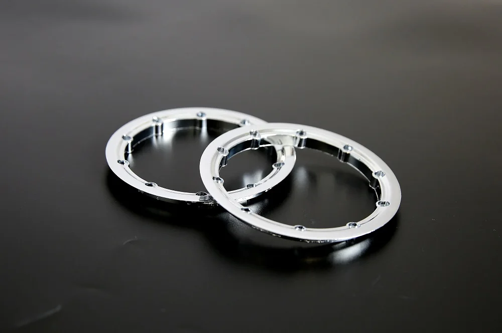 Plastic Chrome Inside Beadlocks 2PCS for 1/5 Hpi Baja 5b 5t 5sc Losi 5ive-T Rc Car Parts | Игрушки и хобби