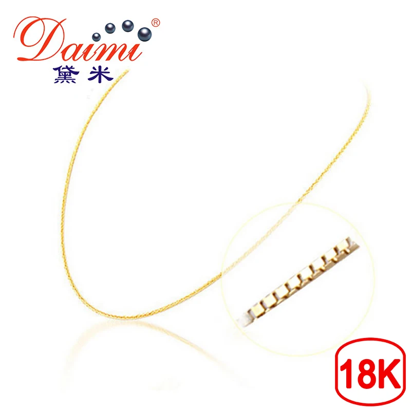 DAIMI натуральная 18K белая золотая цепочка из желтого золота цена продажи ожерелье