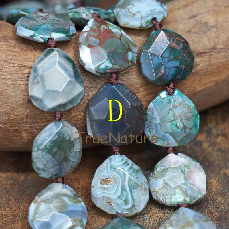 

New Arrival Dragons Veins Agates Loose Beads Random Shape Agates Full Strands Jewelry In 24-30 mm BE6614