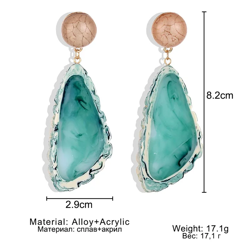 Женские серьги-подвески FNIO акриловые серьги из ацетата геометрические круглые в