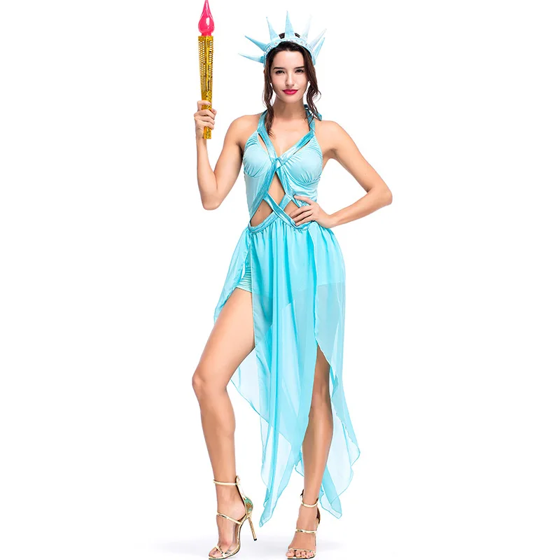 Костюм для взрослых женщин статуя дамы свободы| |